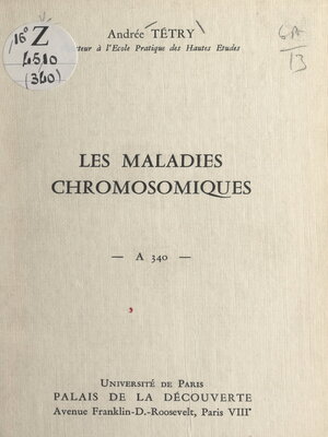 cover image of Les maladies chromosomiques